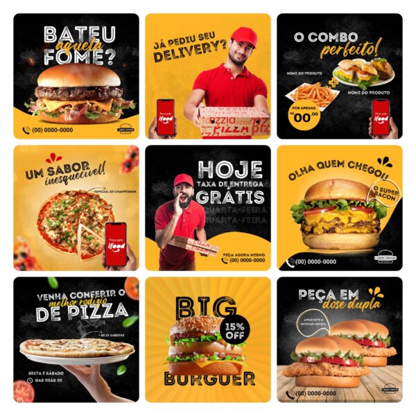 Pack Canva Fast Food Template Editavel 30 Artes Bonus 2