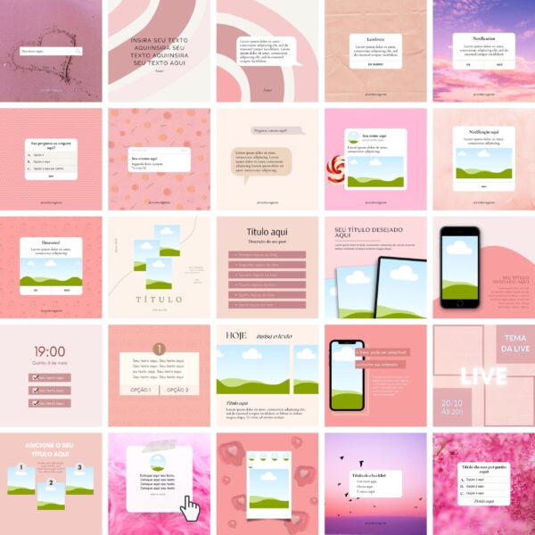 Pack Canva Feed Post Instagram 10 Template Canva 100 Artes Bonus 2