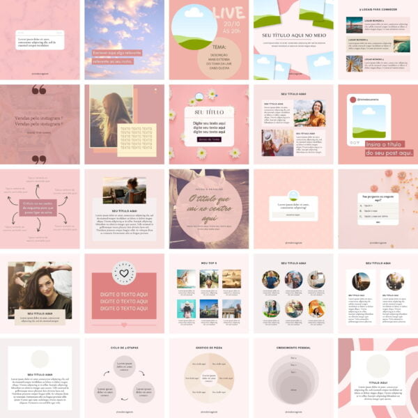 Pack Canva Feed Post Instagram 10 Template Canva 100 Artes Bonus 3