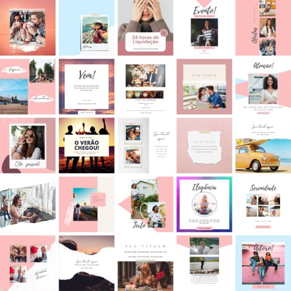 Pack Canva Feed Post Instagram 20 Templates Editaveis 100 Artes Bonus 2