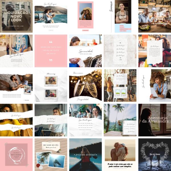 Pack Canva Feed Post Instagram 20 Templates Editaveis 100 Artes Bonus
