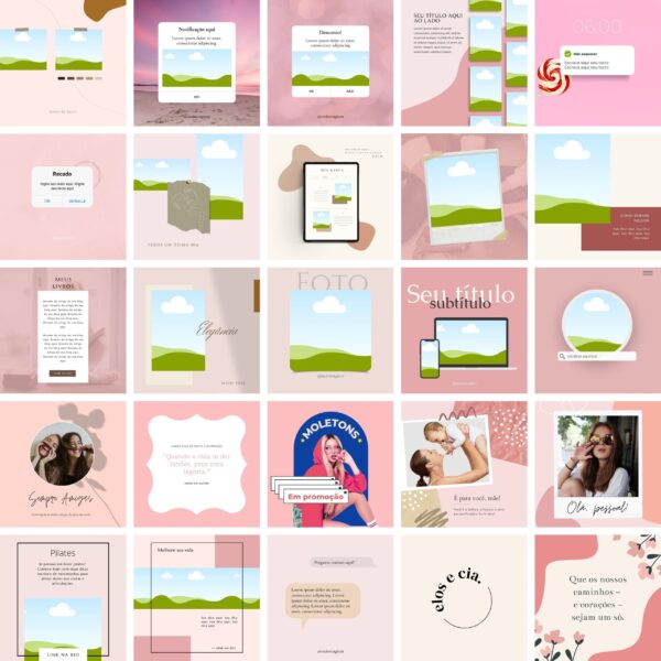 Pack Canva Feed Post Instagram 30 Templates Editaveis 100 Artes Bonus 3