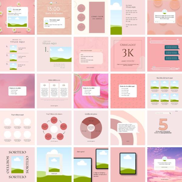Pack Canva Feed Post Instagram 30 Templates Editaveis 100 Artes Bonus 4