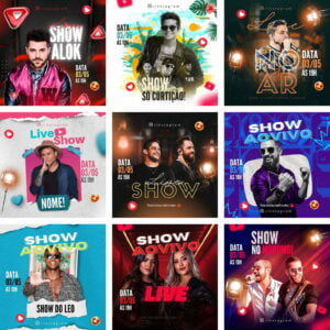 Pack Canva Festa Eventos Shows Templates Editaveis 10 Artes Bonus