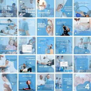 Pack Canva Fisioterapia Template Canva 25 Artes Bonus