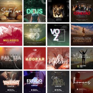 Pack Canva Gospel Cultos Louvor Templates Editaveis 40 Artes Bonus 2