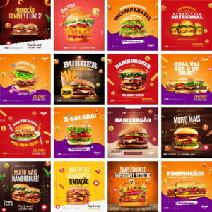 pack canva hamburgueria template canva 36 artes bonus 2