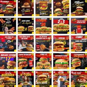Pack Canva Hamburgueria Templates Editaveis 200 Artes Bonus 4