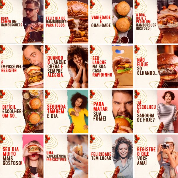 Pack Canva Hamburgueria Templates Editaveis 200 Artes Legendas 5