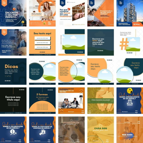 Pack Canva Imobiliaria Imoveis Template Canva 255 Artes + Bônus - Imagem 2