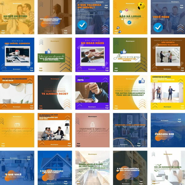 Pack Canva Imobiliaria Imoveis Template Canva 255 Artes + Bônus - Imagem 3