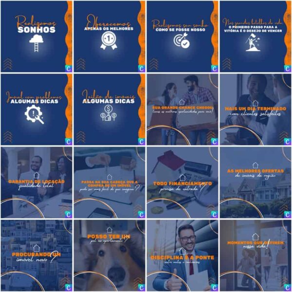 Pack Canva Imobiliária Template Canva 200 Artes + Legendas - Imagem 5