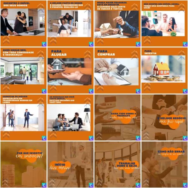 Pack Canva Imobiliária Template Canva 200 Artes + Legendas - Imagem 2