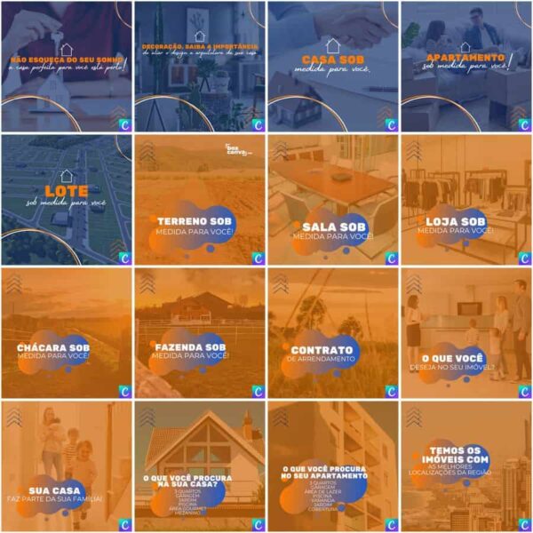 Pack Canva Imobiliária Template Canva 200 Artes + Legendas - Imagem 6