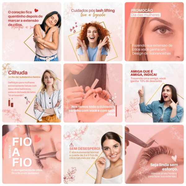 Pack Canva Lash Designer Templates Editavel 30 Artes Bonus