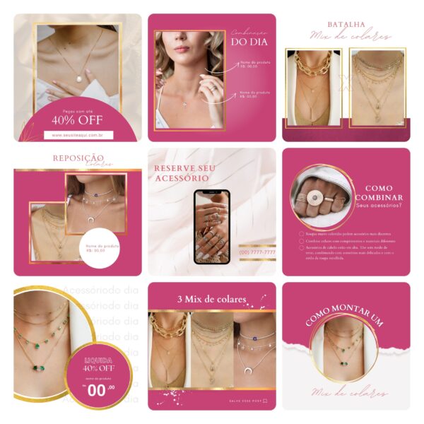 Pack Canva Loja De Acessorios Template Editavel 50 Artes Bonus 2
