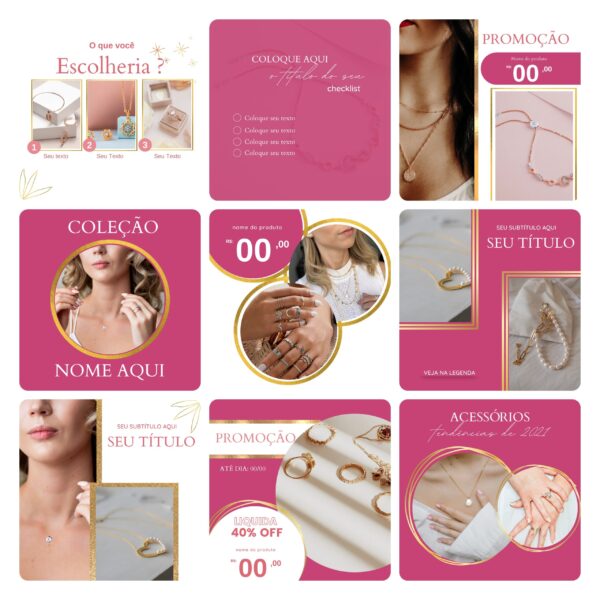 Pack Canva Loja De Acessorios Template Editavel 50 Artes Bonus 3