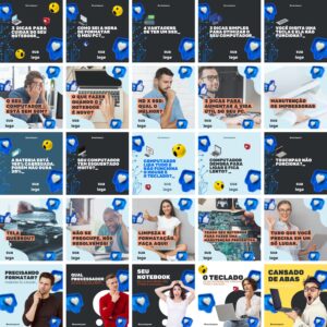 Pack Canva Loja De Informatica Computador Templates Editaveis 100 Artes Bonus 2