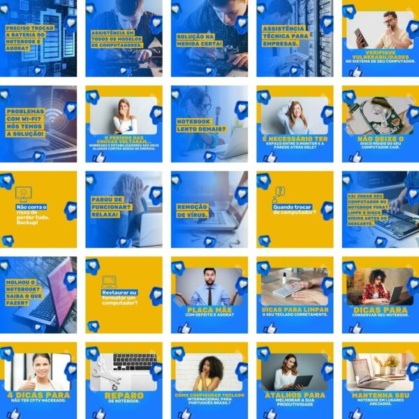 Pack Canva Loja de Informática Template Canva 200 Artes + Bônus - Imagem 2