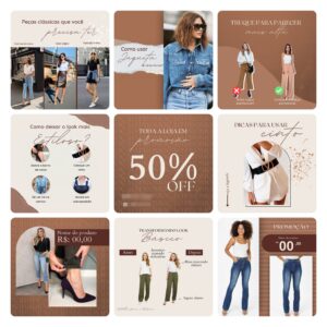 Pack Canva Loja De Roupas Minimalista Template Editavel 40 Artes Bonus 4