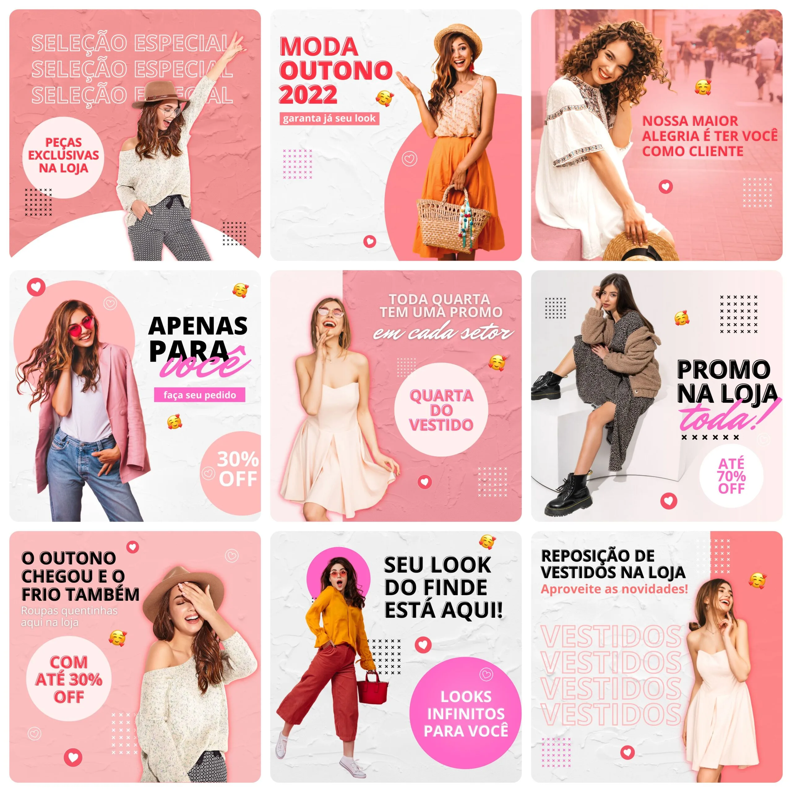 Pack Canva Loja De Roupas Templates Editavel 30 Artes Bonus 2