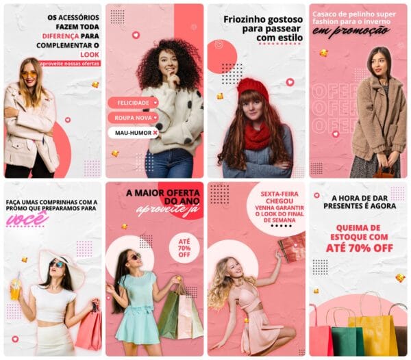 Pack Canva Loja De Roupas Templates Editavel 30 Artes Storie Bonus 4