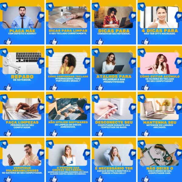 Pack Canva Manutencao De Computadores Templates Editaveis 200 Artes Legendas 2