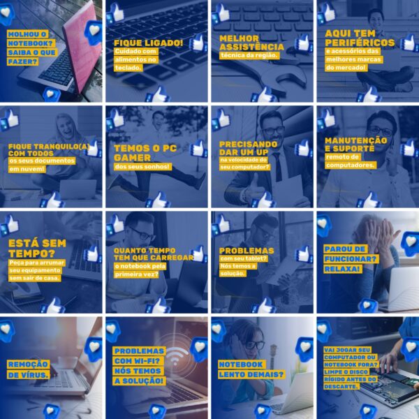 Pack Canva Manutencao De Computadores Templates Editaveis 200 Artes Legendas 3