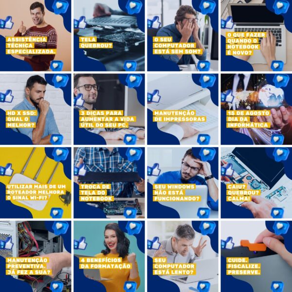Pack Canva Manutencao De Computadores Templates Editaveis 200 Artes Legendas 6
