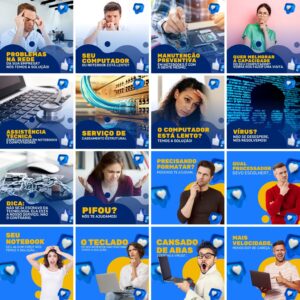 Pack Canva Manutencao De Computadores Templates Editaveis 200 Artes Legendas 7