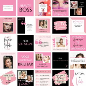Pack Canva Maquiagem Makeup 20 Templates Editaveis 25 Artes Bonus