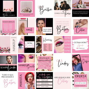 Pack Canva Maquiagem Makeup Templates Editaveis 25 Artes Bonus