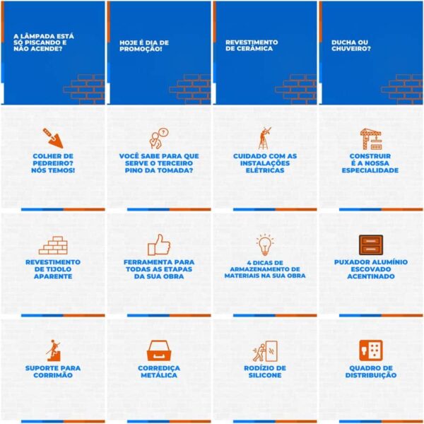 Pack Canva Materiais de Construção Template Canva 200 Artes + Legendas - Imagem 10