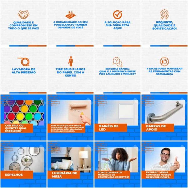 Pack Canva Materiais de Construção Template Canva 200 Artes + Legendas - Imagem 11