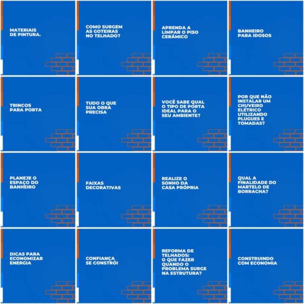 Pack Canva Materiais de Construção Template Canva 200 Artes + Legendas - Imagem 9