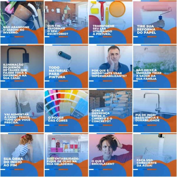 Pack Canva Materiais de Construção Template Canva 200 Artes + Legendas - Imagem 7