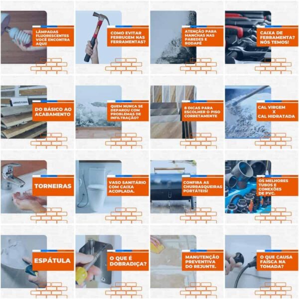 Pack Canva Materiais de Construção Template Canva 200 Artes + Legendas - Imagem 8