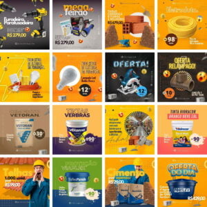 Pack Canva Material De Construcao Templates Editaveis 20 Artes Bonus