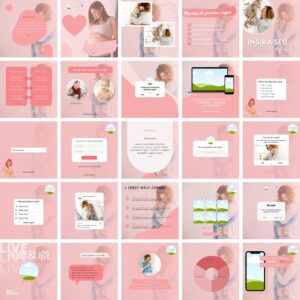 Pack Canva Maternidade Gestante Templates Editaveis 25 Artes Bonus