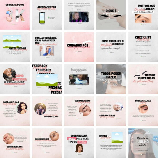 Pack Canva Micropigmentacao 20 Templates Editaveis 37 Artes Bonus