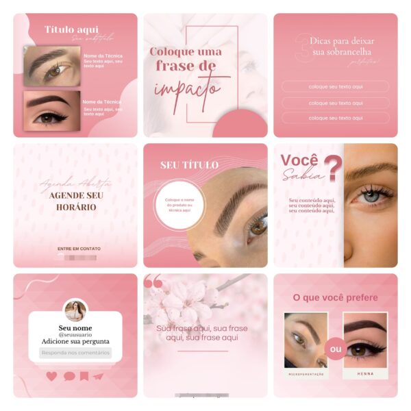 Pack Canva Micropigmentacao Template Editavel 50 Artes Bonus 4
