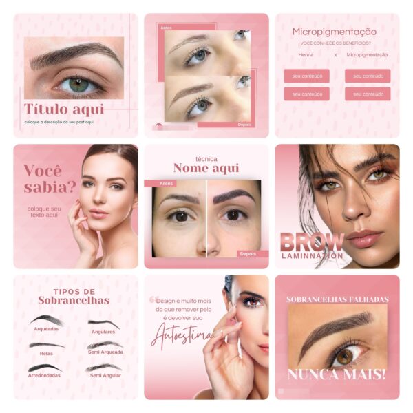 Pack Canva Micropigmentacao Template Editavel 50 Artes Bonus 5