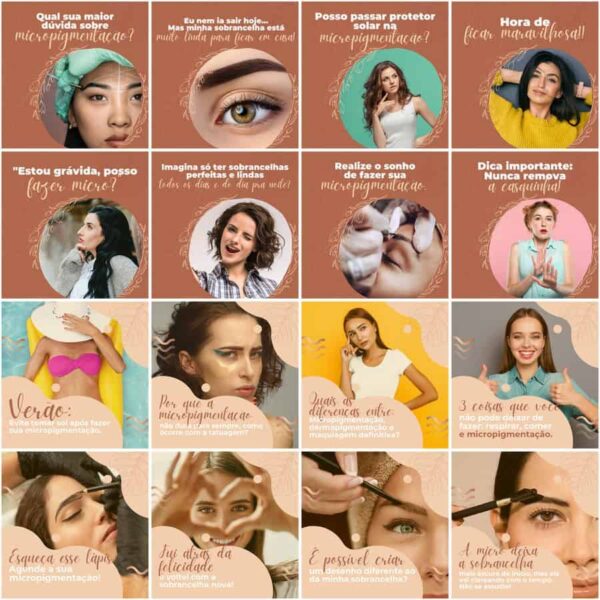 Pack Canva Micropigmentacao Templates Editaveis 200 Artes Legendas 10
