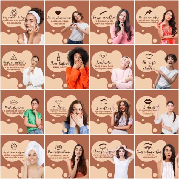 Pack Canva Micropigmentacao Templates Editaveis 200 Artes Legendas 2