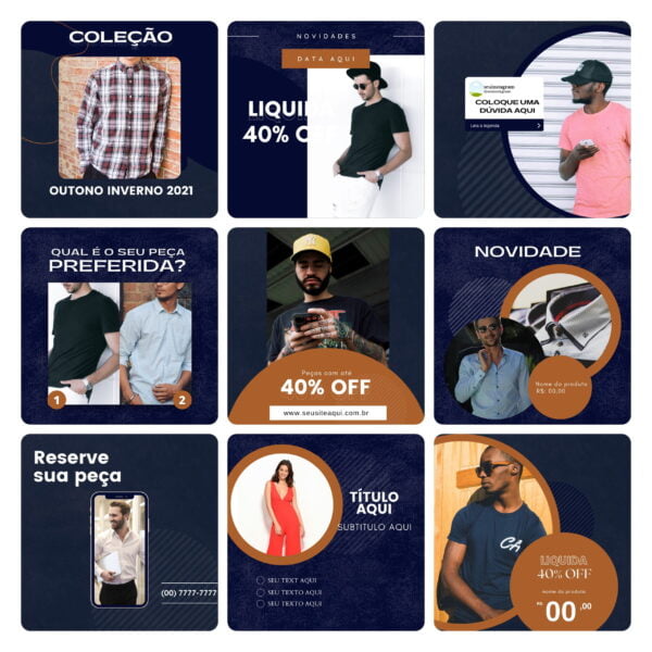 Pack Canva Moda Masculina Template Editavel 30 Artes Bonus 3