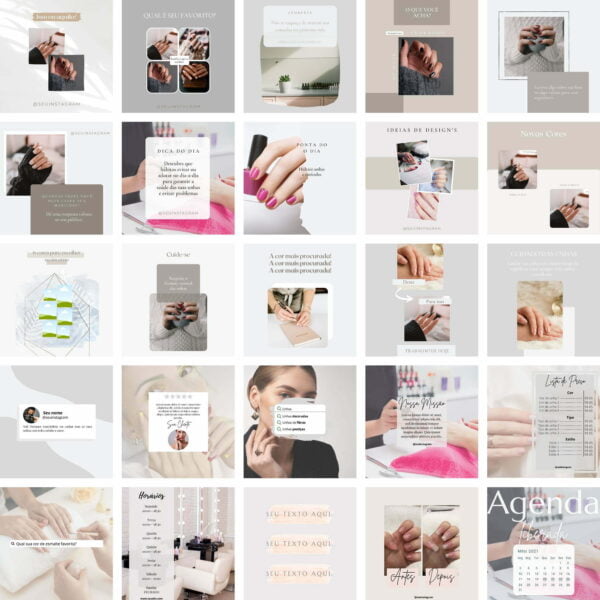 Pack Canva Nail Design 20 Templates Editaveis 25 Artes Bonus