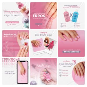 Pack Canva Nail Design Template Editavel 30 Artes Bonus 3