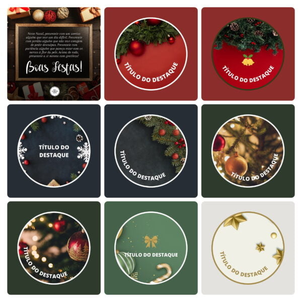 Pack Canva Natal 20 Templates Editavel 18 Artes 8 Capa Destaques