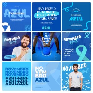 Pack Canva Novembro Azul Template Editavel 30 Artes Bonus 3