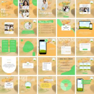 Pack Canva Nutricao Nutricionista Templates Editaveis 25 Artes Bonus